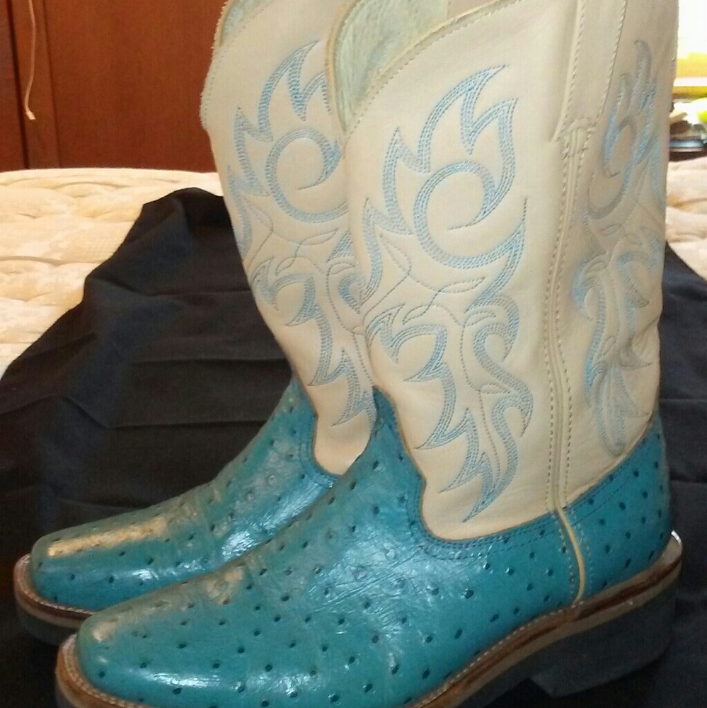 Women's Durango Cowgirl Boots 10 Turquoise Leather